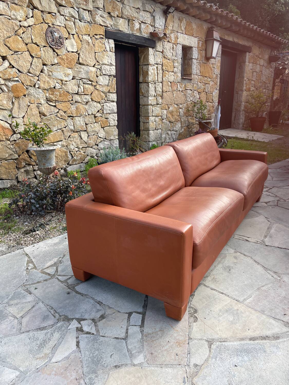 Sofa and Two Armchairs by De Sede