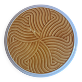 retro vintage Sarguemines table coaster with wave patterns