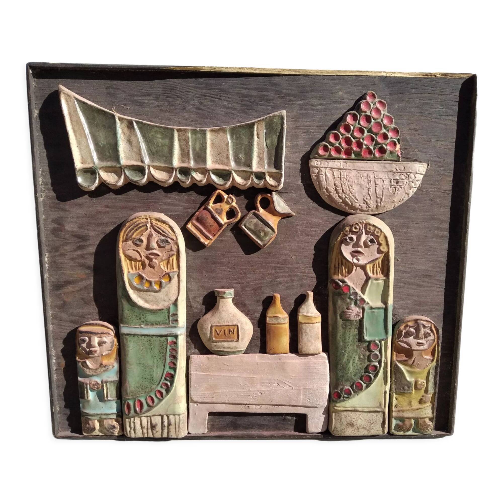 Roland Zobel ceramic painting, the Anduze Cyclades