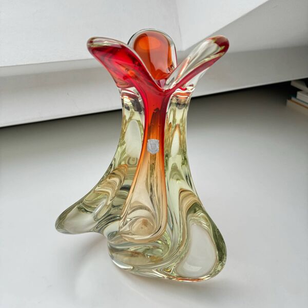 Grand vase d'art Val Saint Lambert