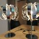Pair of chrome lamps