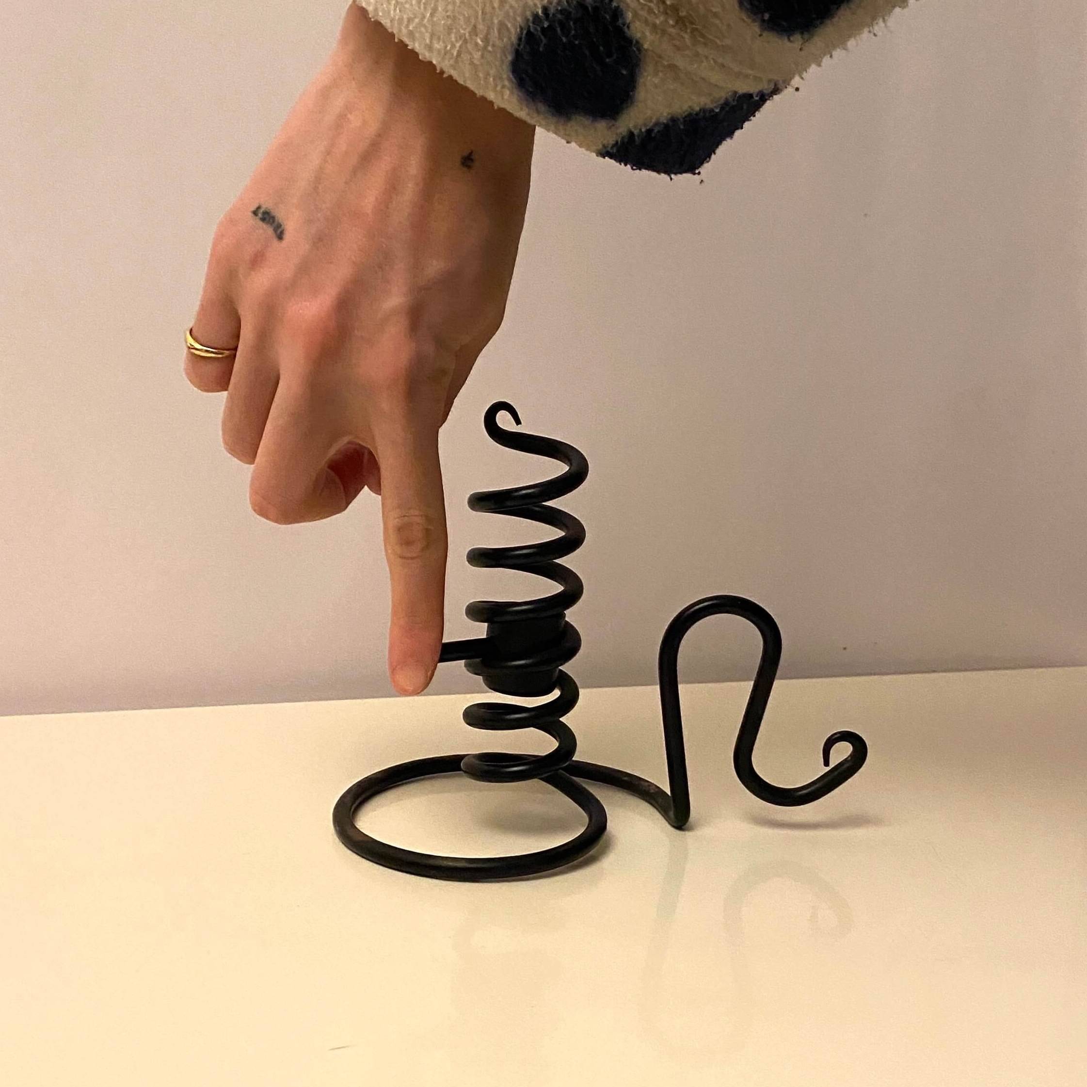 Spiral iron chandelier