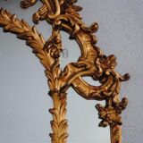 Mirror shield-close style Louis XV gold leaf gilding