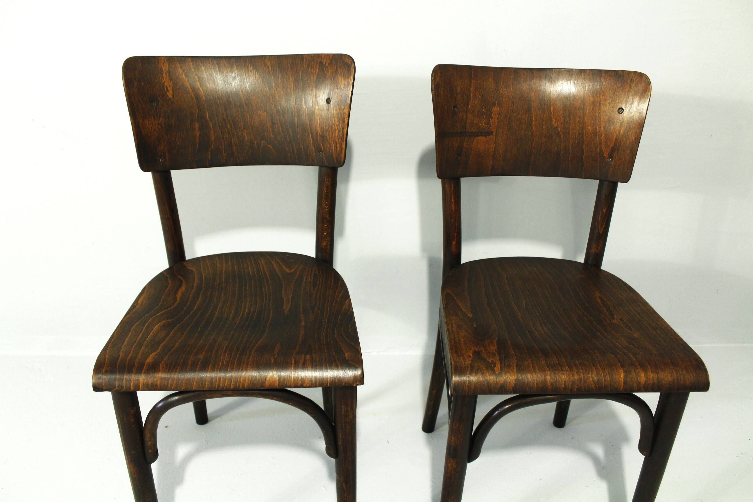 Pub Chairs from Thonet H-48, 1930s, Set of 6