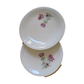 Duo de plats anémone en porcelaine