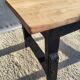 Bicolour coffee table in solid oak with 19th-century legs • Unique piece "Raw"