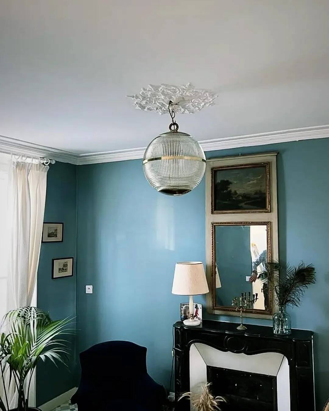 Holophane brass globe