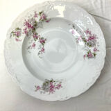 6 assiettes creuses en porcelaine décor floral