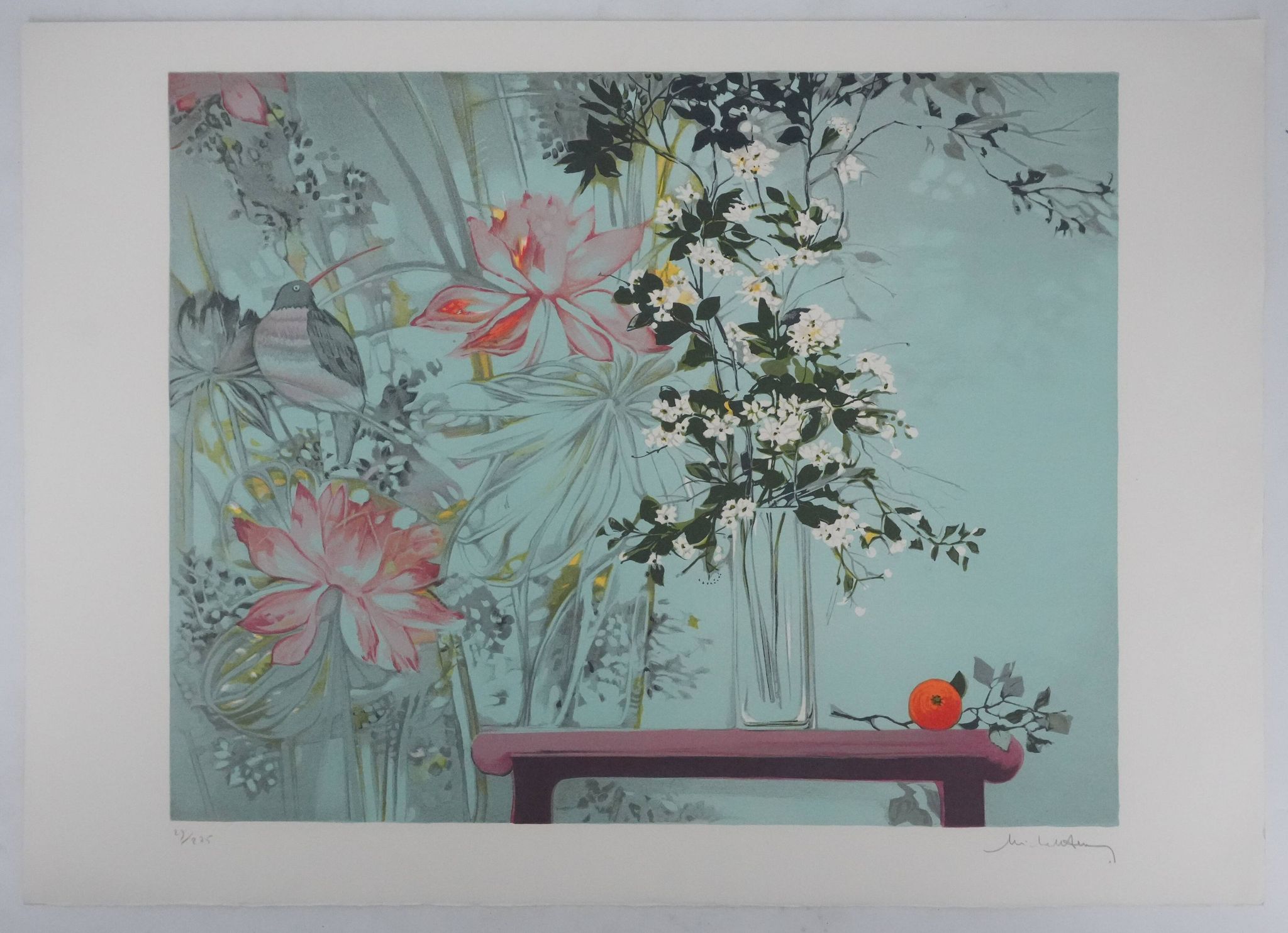 Michel Henry: Flowers in the Wind, original signed lithograph