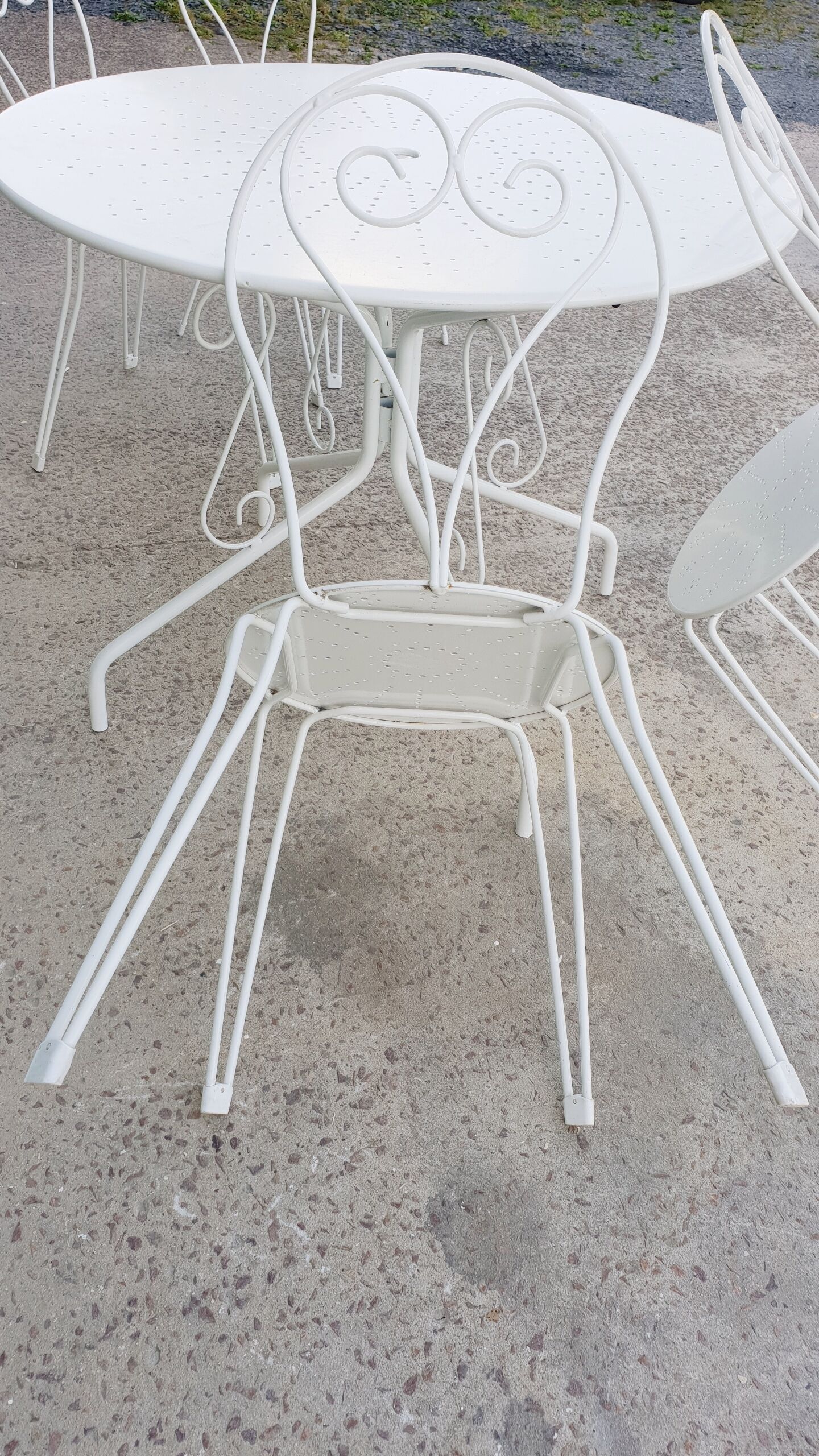 Wrought iron garden furniture