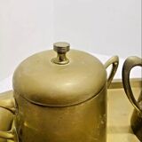 Art Nouveau brass tea set 1900