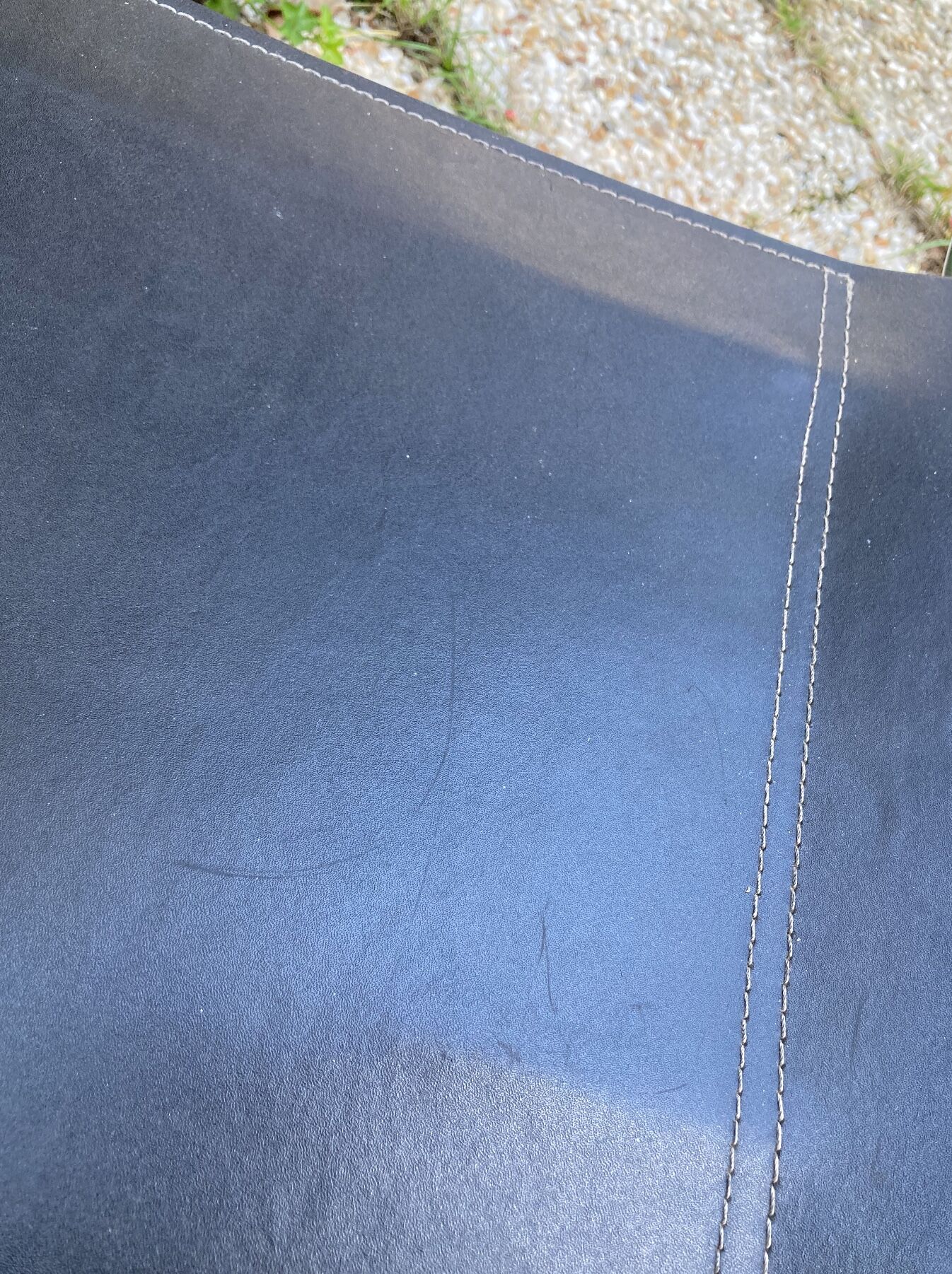 Vintage armchair in black leather