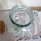 Bonbonne ou grand pot verre forme citrouille ; 7 litres, couvercleliège