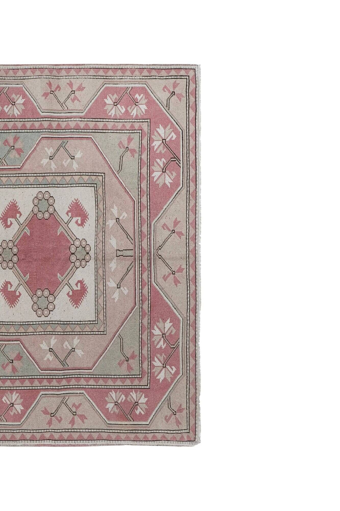 Vintage Turkish handmade rug 212x304 cm