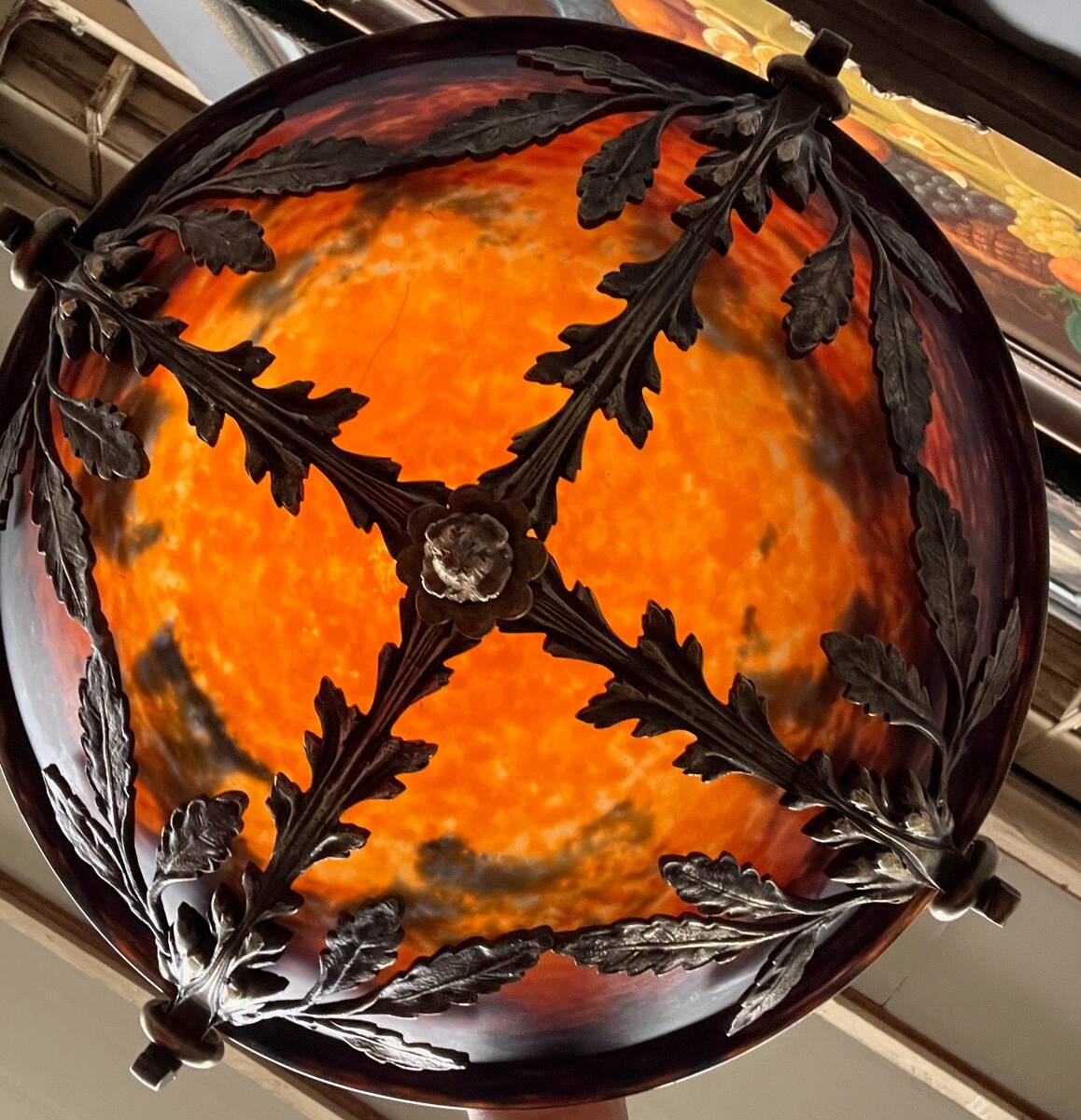 Magnificent Art Deco chandelier signed "Noverdy France".