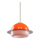 Italian Orange Space Age Saturn Lamp, 70s