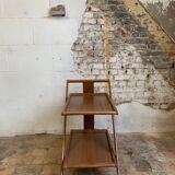 1960s Midcentury Modern Wooden Folding Serving Cart
