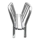 Vintage chrome metal magazine rack