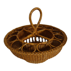 Ancien porte bouteilles et verres