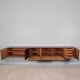 Large wall-mounted sideboard in Rio rosewood from the 1960s