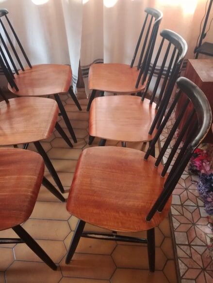 Fanett chair set by Ilmari Tapiovaraaa