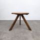 French Brutalist Pine Side Table, 1970s