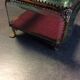 Art Deco jewelry box in beveled glass
