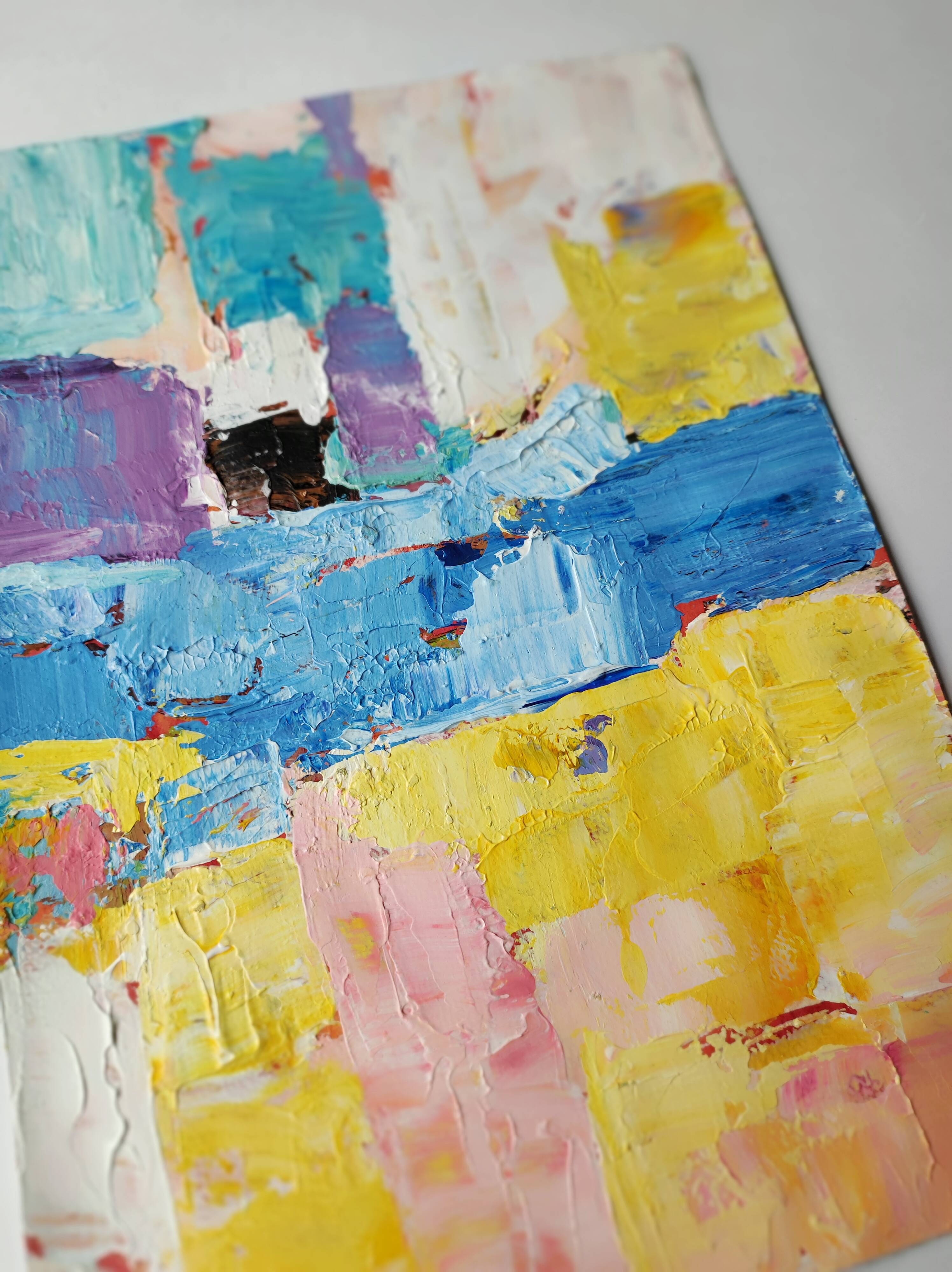 Mediterranean landscape abstract painting