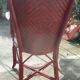 Fauteuil en rotin 1900 rouge