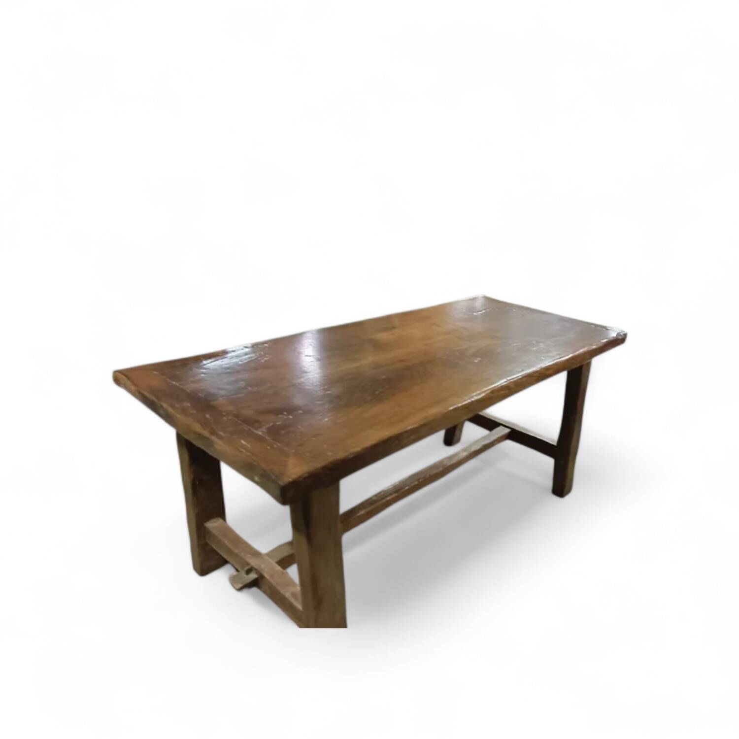 Solid Oak Farm Table - Raw Finish & Thick Top - 164cm
