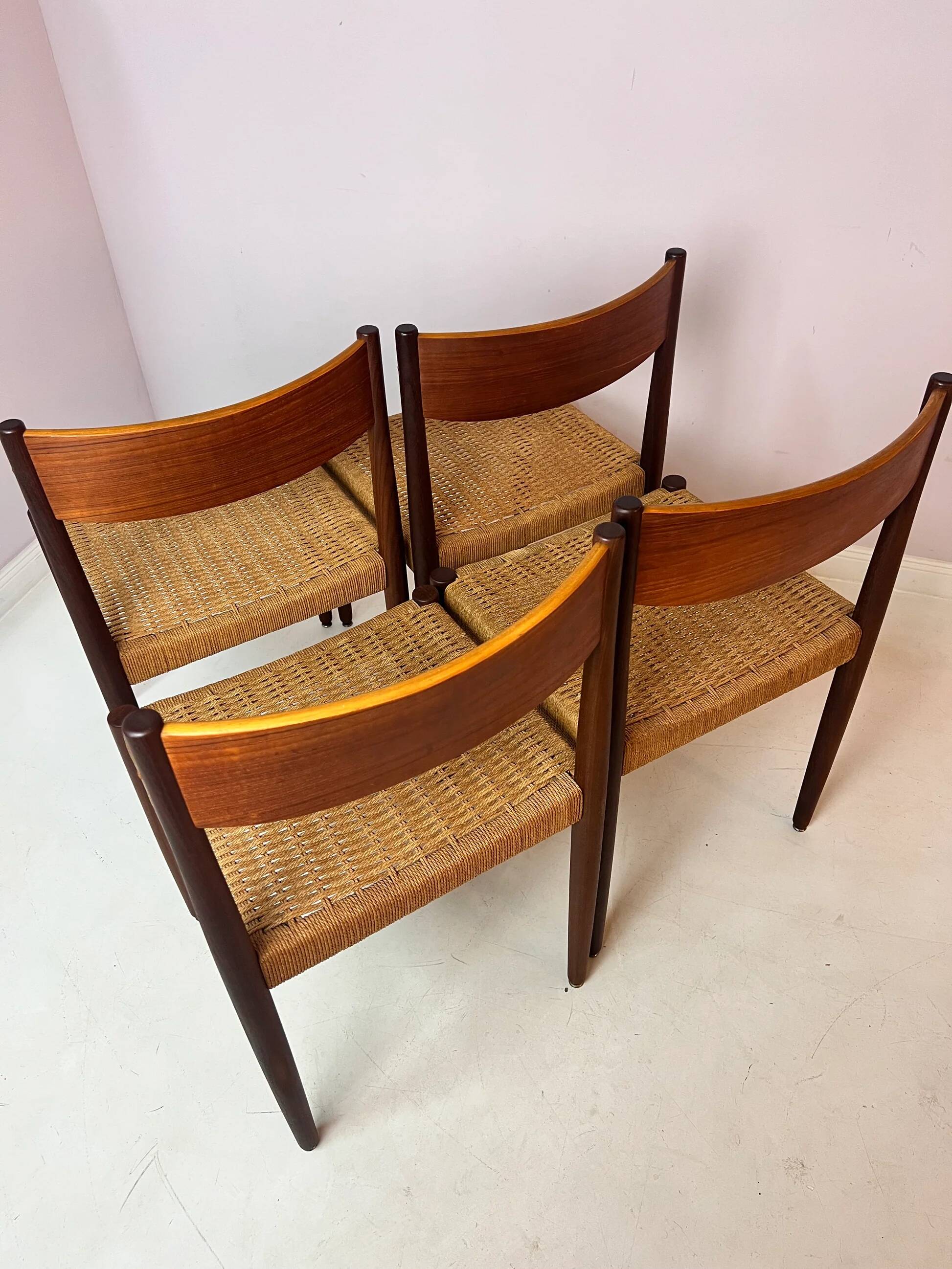 Set: 4x Dining Chair Teak by Poul Volther for Frem Rojle