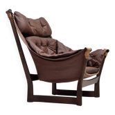 Années 1970, design norvégien de Tormod Alnaes, fauteuil "Trega".