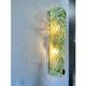 Monumental Green Murano Glass Wall Sconces From Italy – Set of Two