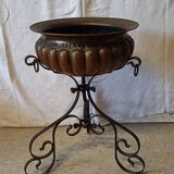 Lilium Italy plant holder in copper and wrought iron