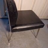 Driver skaï black armchair