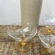 6 antique yellow crystal stemmed glasses and cups