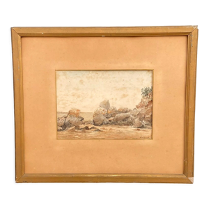 Aquarelle sur papier par L. Lathoud