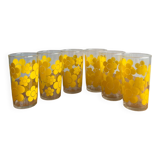Juice glasses from the 70s flower power