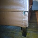 2-seater vintage fawn skai