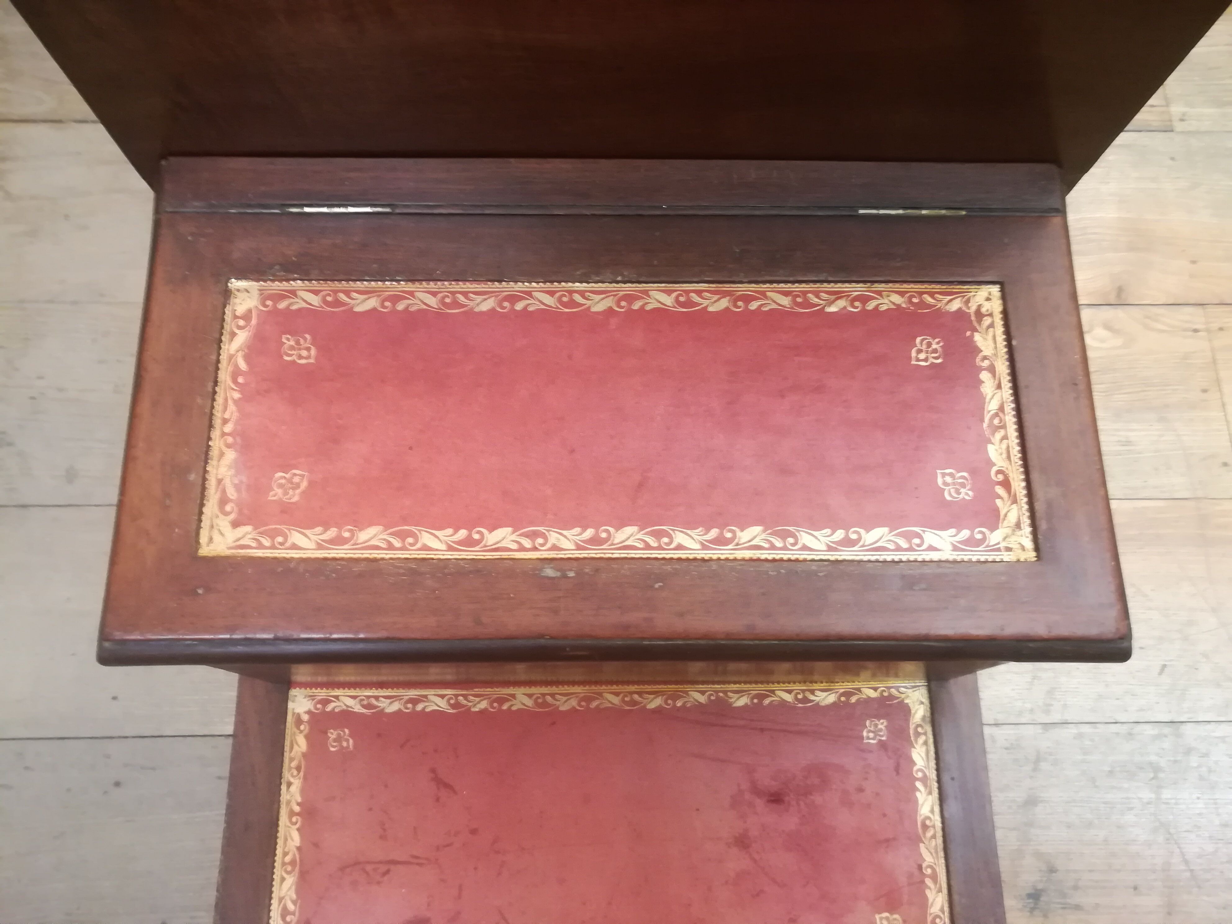 Mahogany library stepladder