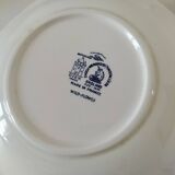 Ensemble de 4 assiettes creuses Gien et Enoch Wedgwood