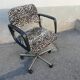 Vintage leopard fabric office chair