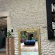 Fireplace mirror 127/101.5cm gilded with gold leaf, mercury glass, fireplace trumeau.