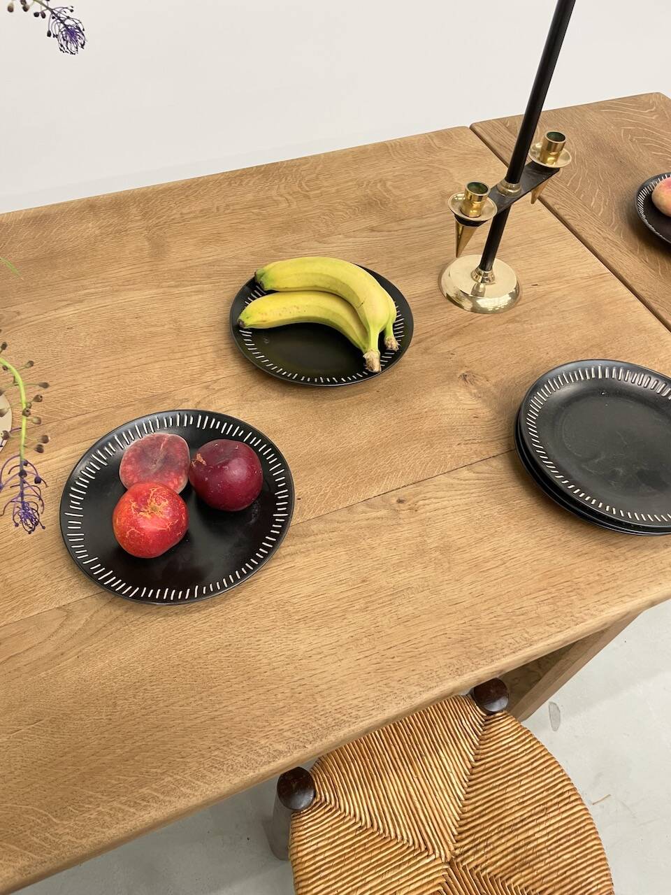 Oak farmhouse table 120cm + 200cm extensions