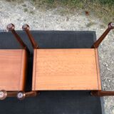 Duo of vintage Scandinavian teak bedside tables with 1 drawer.