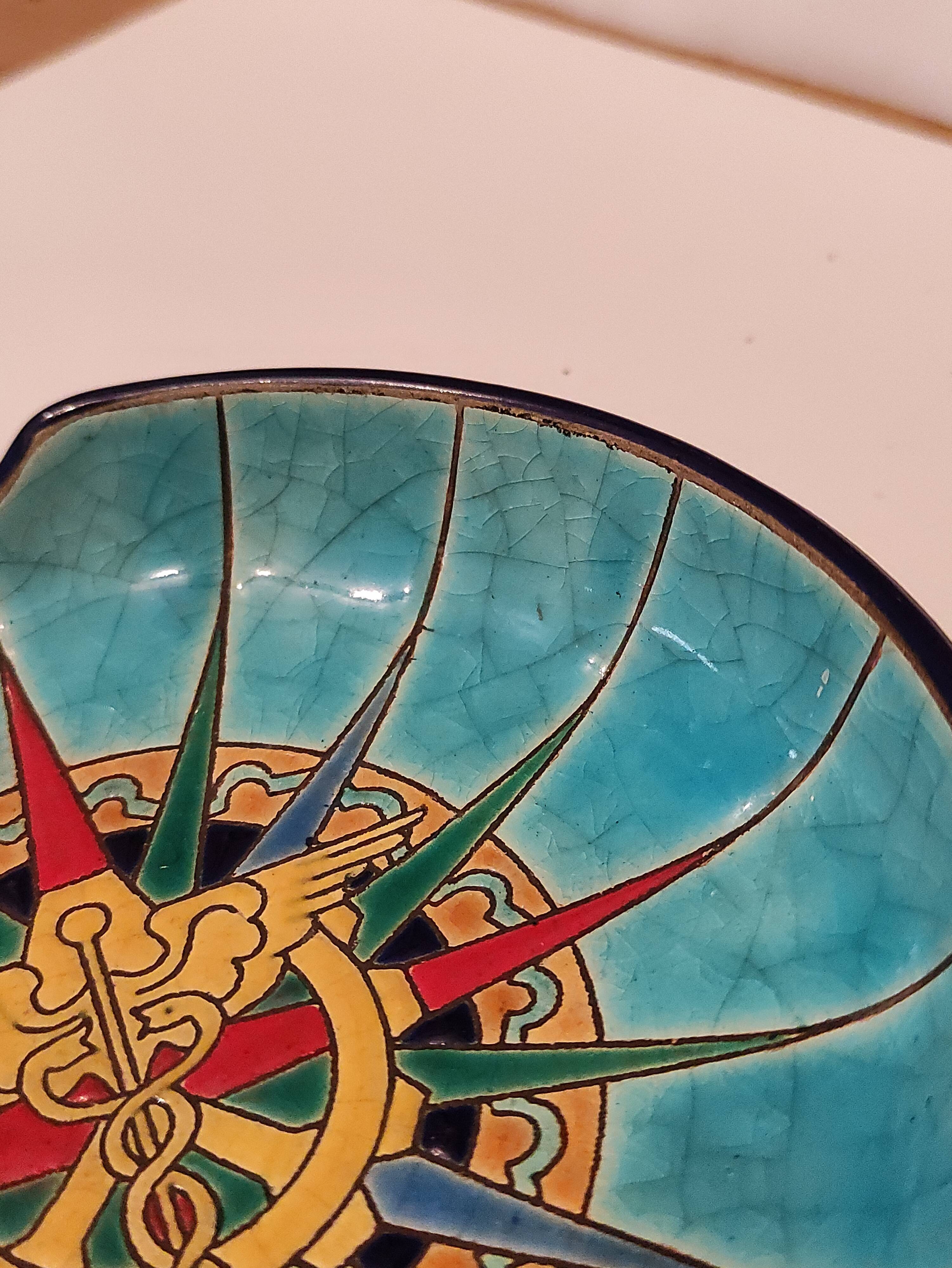 Cup or empty pocket with Epnamels of Longwy advertising