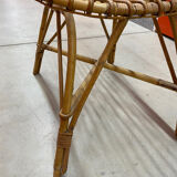 Rattan shell armchair