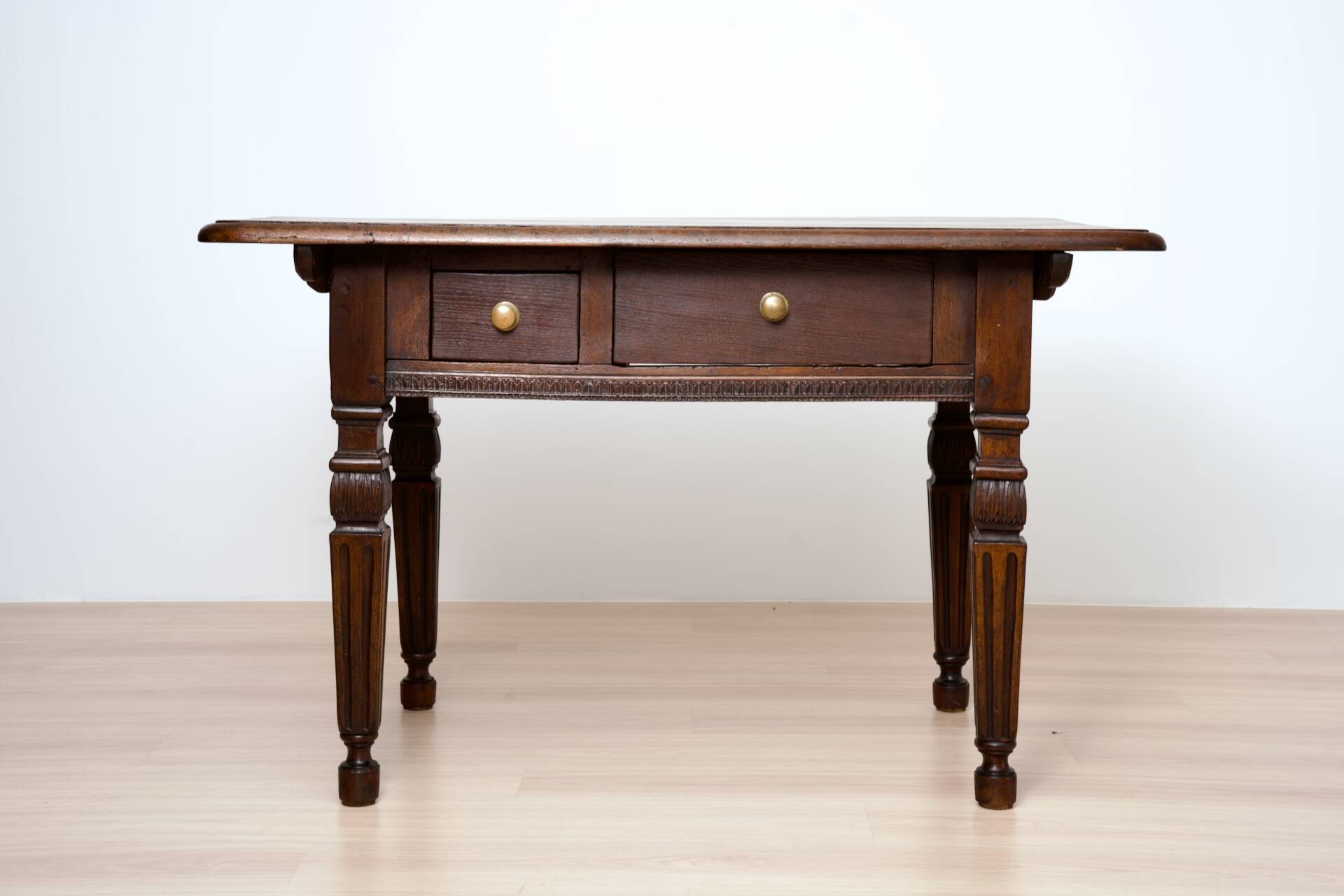 Table d'écriture en chêne néo-renaissance allemande, vers 1890