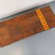 Vintage rectangular coffee table by Jean Jaffeux in steel and ceramic from the 60s