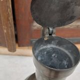 Old ewer in tin, many hallmarks - crowned eagle and others